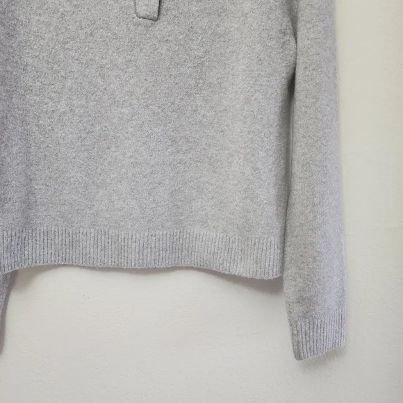 J Crew Wool Collared Polo Sweater Extra Soft Rhinestone Buttons Cropped Size S - Picture 5 of 10